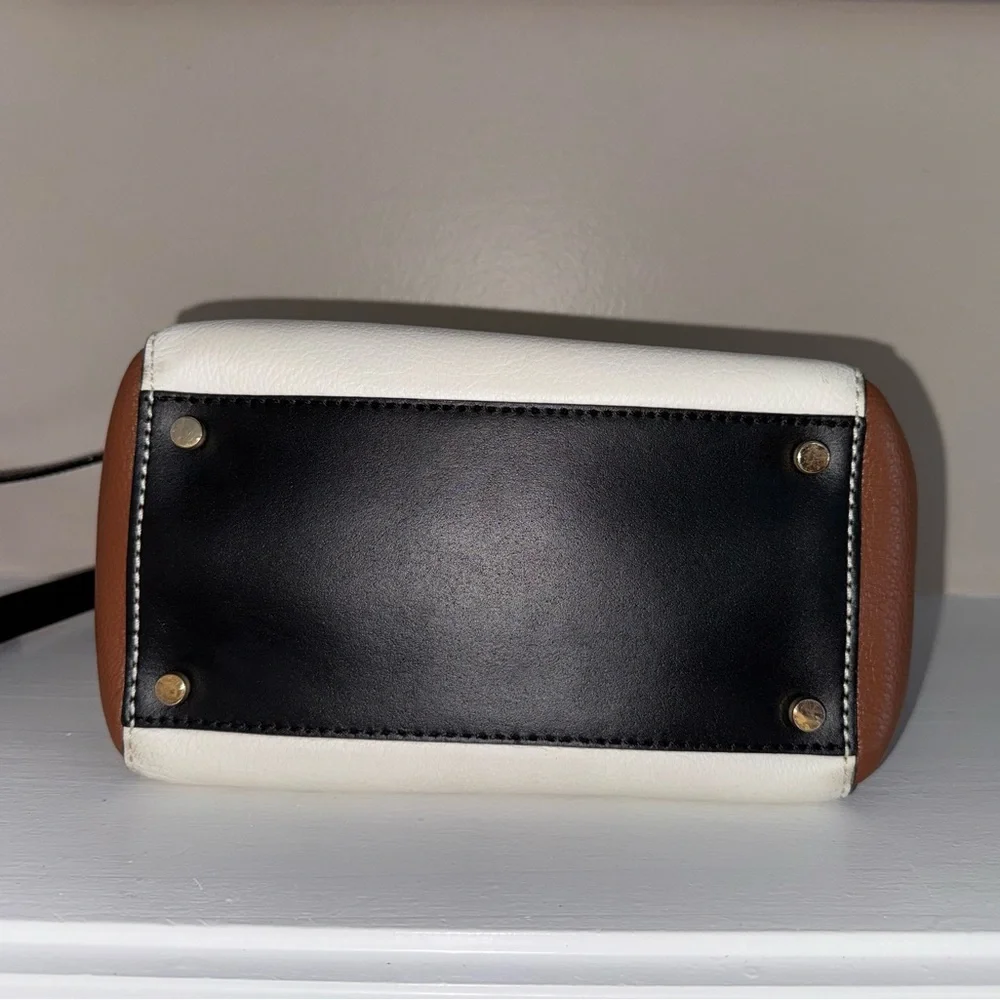 Kate Spade Houston Street Leo Pebble Leather Color Block Satchel Crossbody Bag
